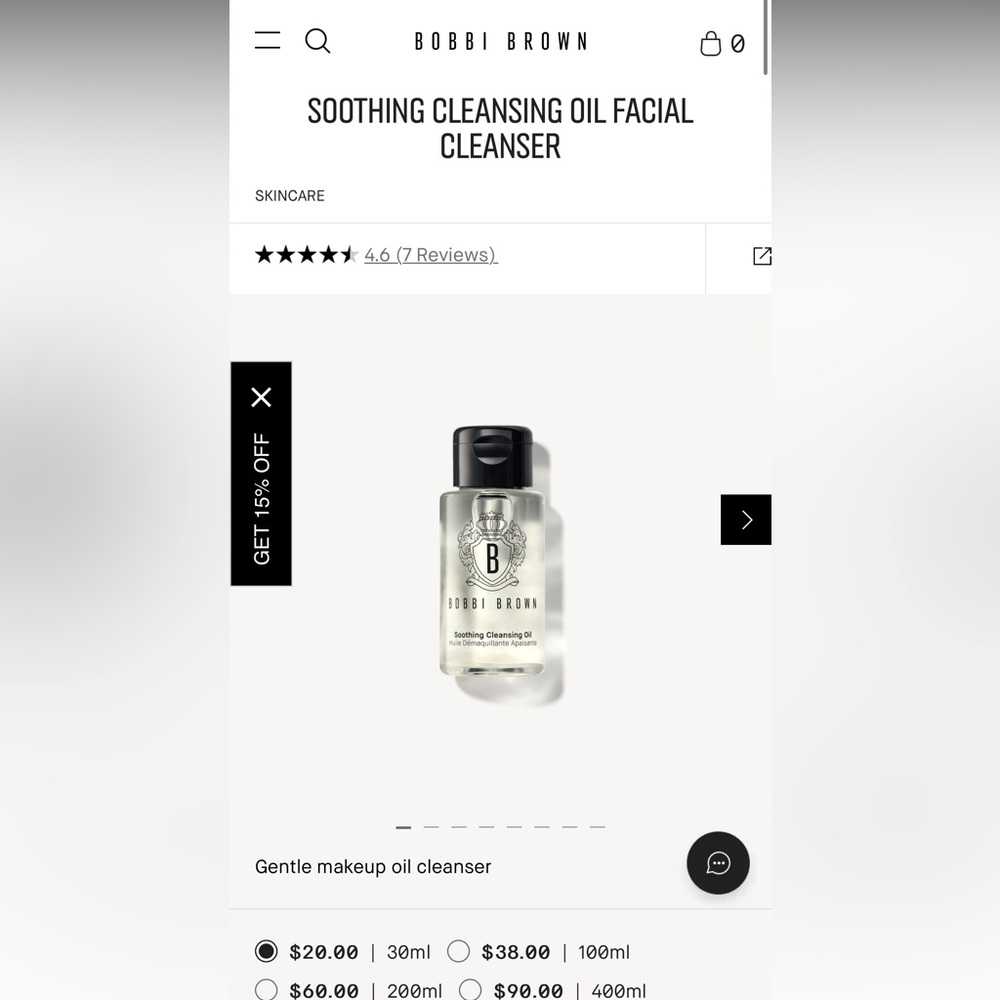 New Bobbi Brown cleansing oil